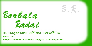 borbala radai business card